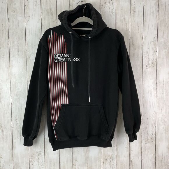 A7 Bar Grip Hoodie Mens S Black Red Sweatshirt Athleisure Logo Spellout … - Picture 1 of 10